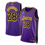 Maillot NBA Los Angeles Lakers Rui Hachimura 28 Jordan 2022-23 Statement Edition Violet Swingman - Homme